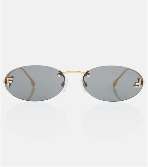 fendi oval 56mm sunglasses|fendi glasses frames for women.